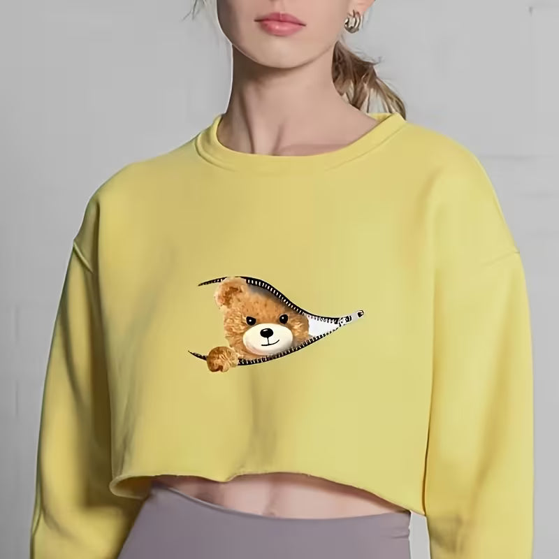 T-shirt a manca corta con orsetto e cerniera --IN ARRIVO--