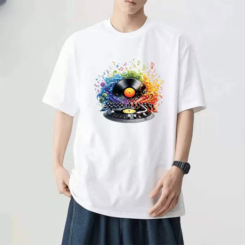 T-Shirt a maniche corte disco DJ