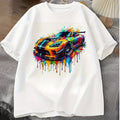 T-shirt a maniche corte con auto