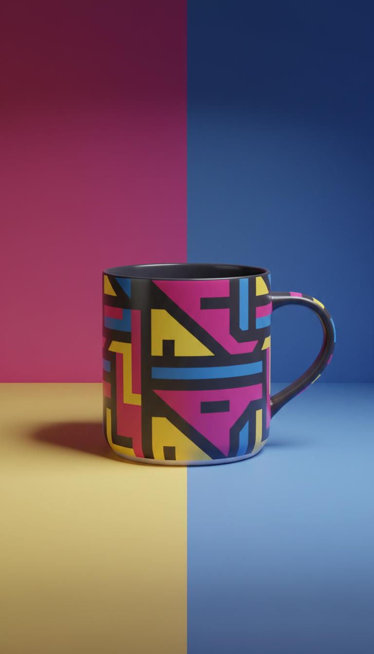 Tazza in ceramica stampa audace