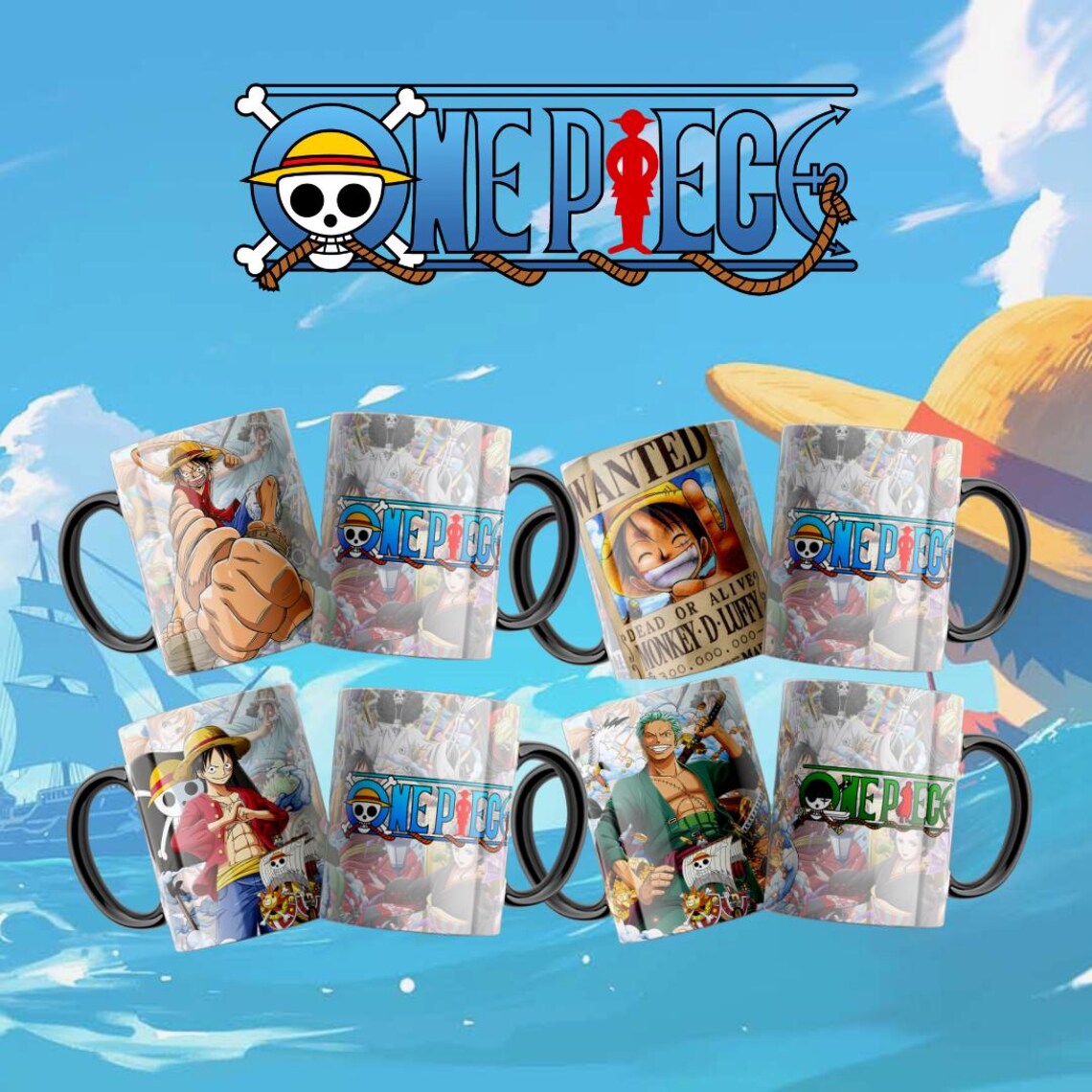 Tazza 330 ml con immagini One Piece