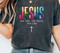 T-shirt a manica corta con scritta cristiana
