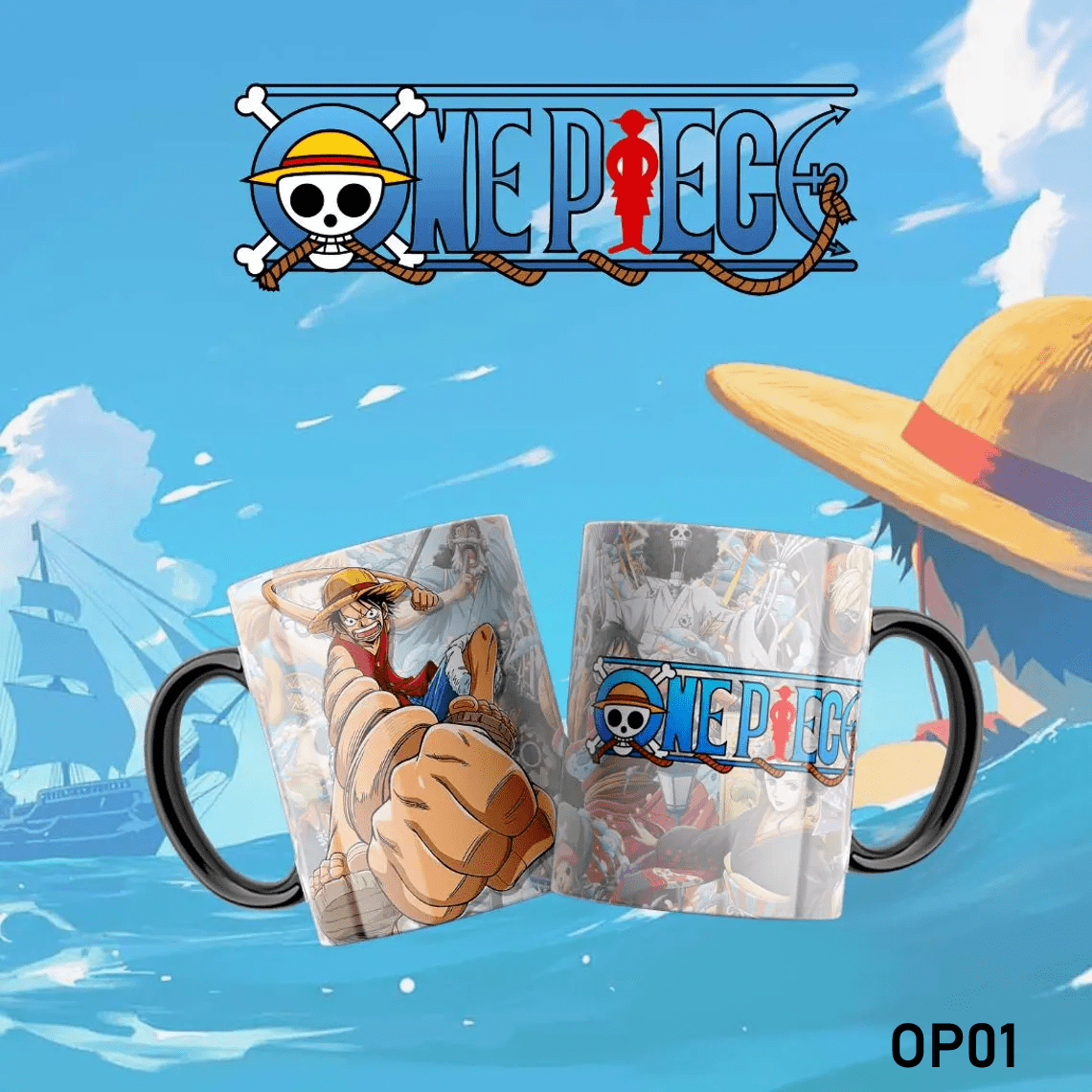 Tazza 330 ml con immagini One Piece - ElleGi Shop - Tazza 330 ml con immagini One Piece